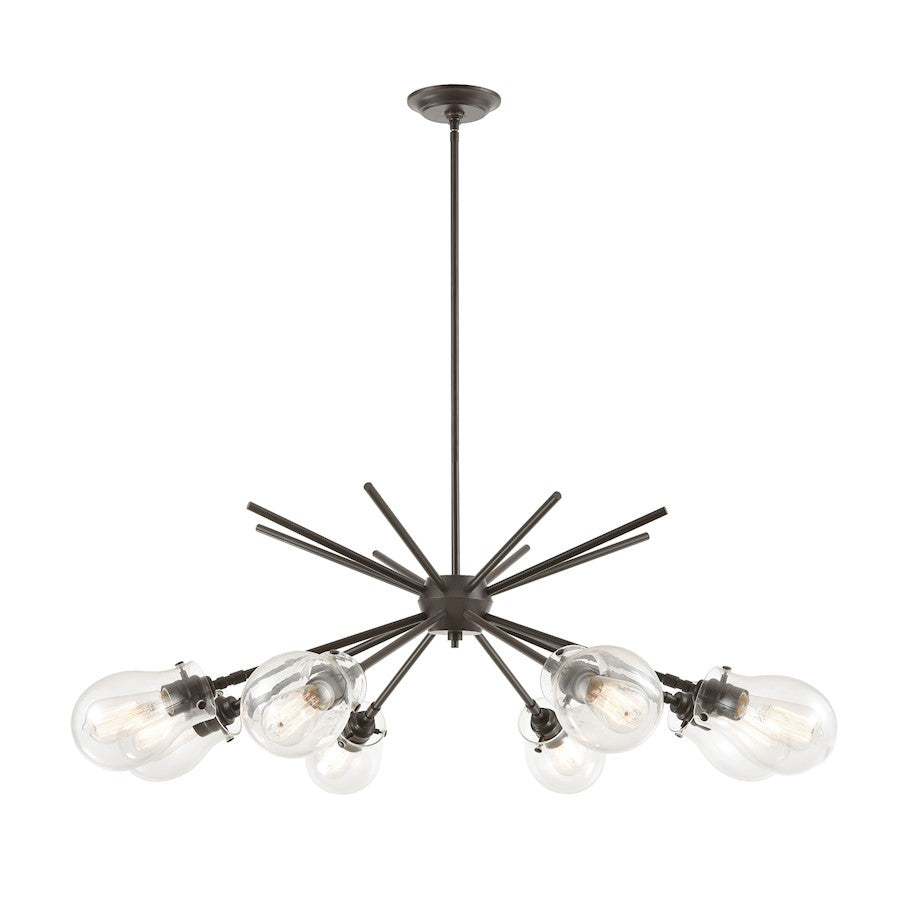ELK Lighting Jaelyn Chandelier, Oil Rubbed Bronze/Clear Glass