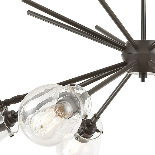 ELK Lighting Jaelyn Chandelier, Oil Rubbed Bronze/Clear Glass