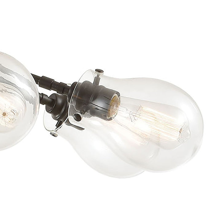 ELK Lighting Jaelyn Chandelier, Oil Rubbed Bronze/Clear Glass