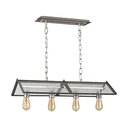 ELK Lighting Ridgeview Chandelier, Nickel & Zinc/Seedy