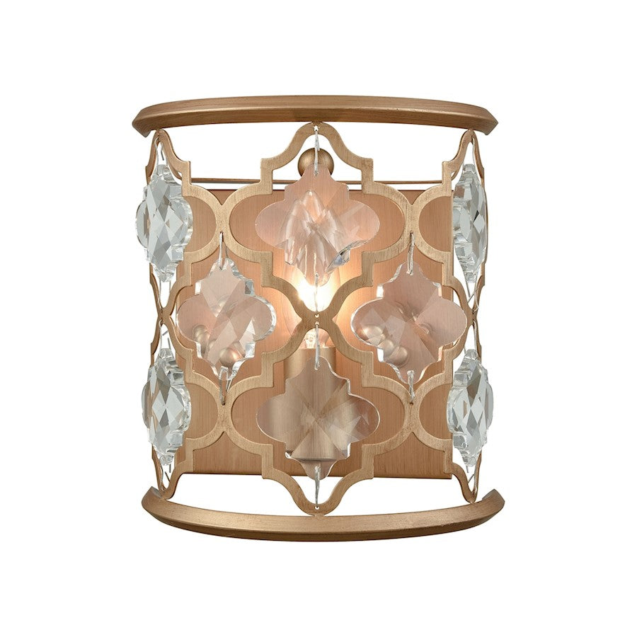 ELK Lighting Armand 1-Light Sconce, Matte Gold/Clear Crystals