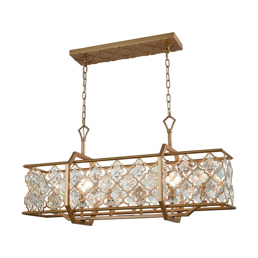ELK Lighting Armand 6-Light Small Chandelier, Gold/Clear Crystals