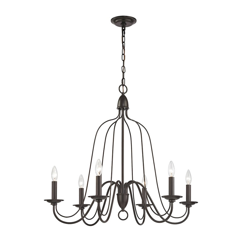ELK Lighting Monroe Chandelier, Oil Rubbed Bronze