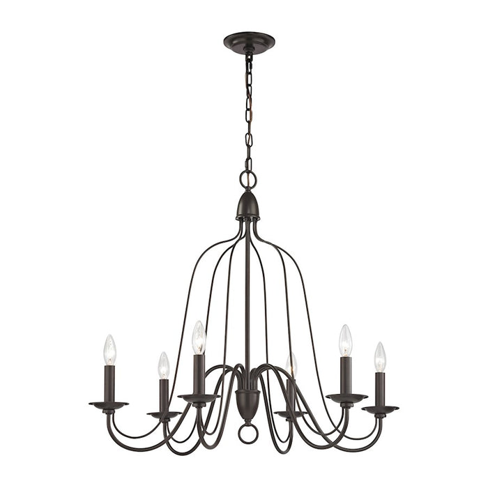 ELK Lighting Monroe Chandelier, Oil Rubbed Bronze