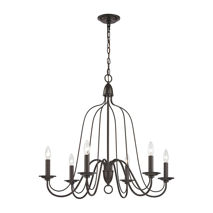 ELK Lighting Monroe Chandelier, Oil Rubbed Bronze