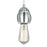 ELK Lighting Socketholder 1-Light Mini Pendant, Polished Chrome/Glass