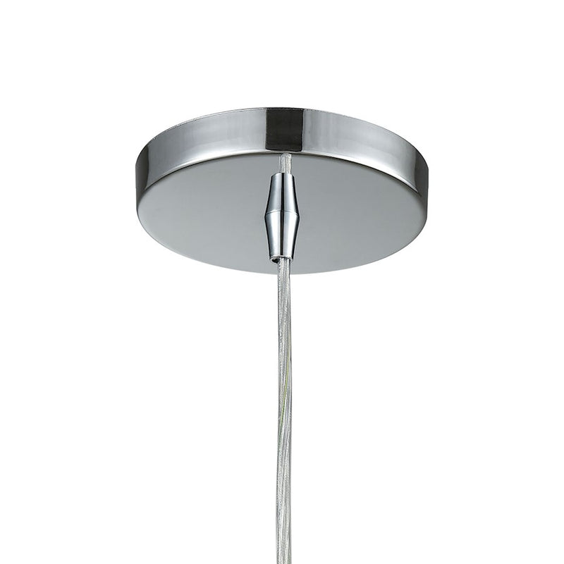 ELK Lighting Socketholder 1-Light Mini Pendant, Polished Chrome/Glass