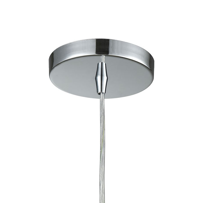 ELK Lighting Socketholder 1-Light Mini Pendant, Polished Chrome/Glass