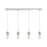 ELK Lighting Socketholder Linear LP Mini Pendant, Chrome/Glass