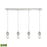 ELK Lighting Socketholder Linear LP Mini Pendant, Chrome/Glass
