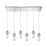 ELK Lighting Socketholder 6-Light Rectangular Pendant, Chrome/Glass