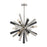 ELK Lighting Solara 6-Light Chandelier, Nickel/Grey Wood Spindles