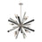 ELK Lighting Solara 10-Light Chandelier, Nickel/Grey Wood Spindles