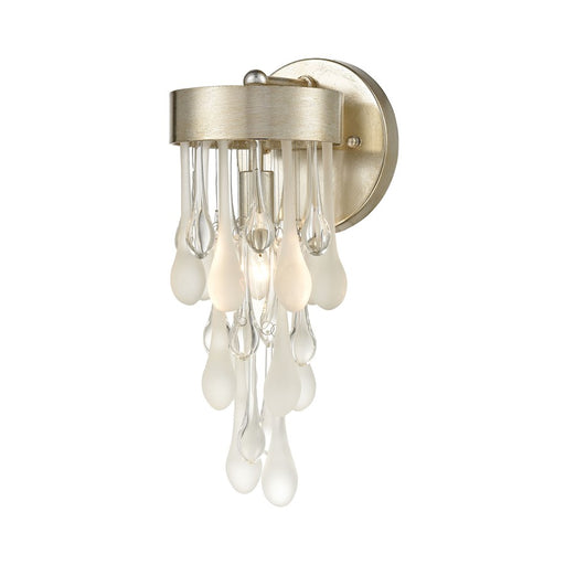 ELK Lighting Morning Frost 1-Light Sconce, Silver/Clear /Frosted Drops