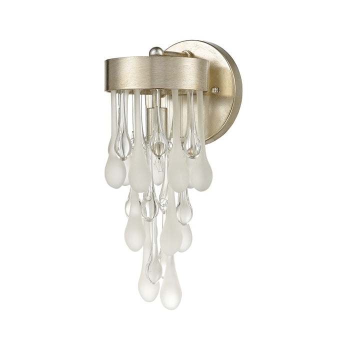 ELK Lighting Morning Frost 1-Light Sconce, Silver/Clear /Frosted Drops