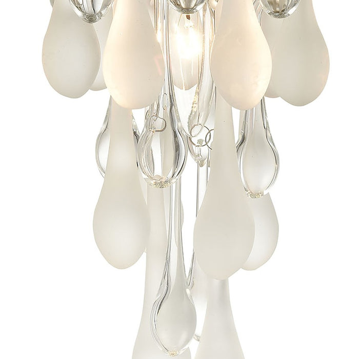 ELK Lighting Morning Frost 1-Light Sconce, Silver/Clear /Frosted Drops