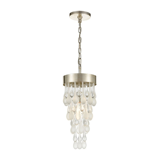 ELK Lighting Morning Frost 1-Light Mini Pendant, Silver/Clear