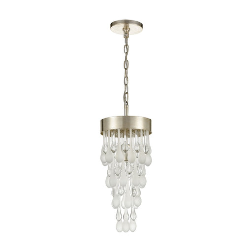 ELK Lighting Morning Frost 1-Light Mini Pendant, Silver/Clear
