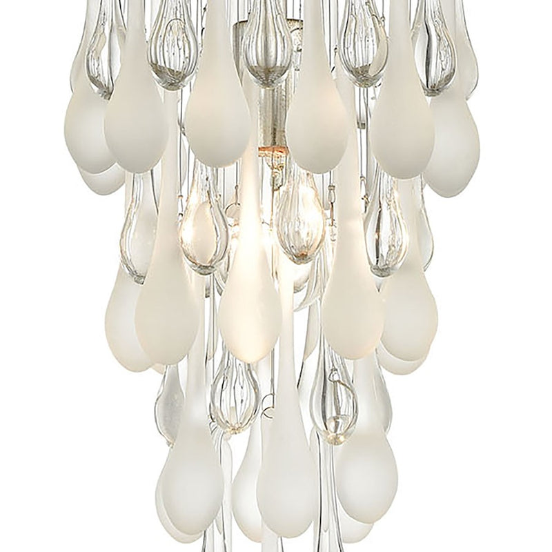 ELK Lighting Morning Frost 1-Light Mini Pendant, Silver/Clear
