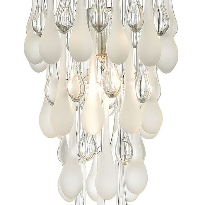 ELK Lighting Morning Frost 1-Light Mini Pendant, Silver/Clear