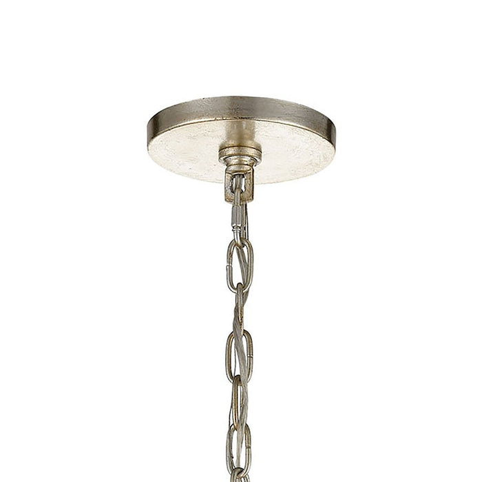 ELK Lighting Morning Frost 1-Light Mini Pendant, Silver/Clear