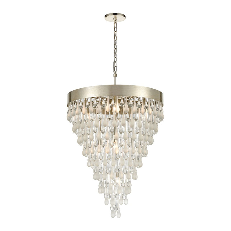 ELK Lighting Morning Frost Chandelier, Silver/Clear