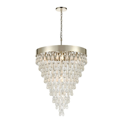 ELK Lighting Morning Frost Chandelier, Silver/Clear