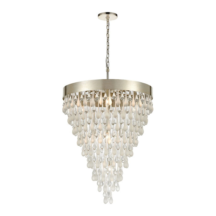 ELK Lighting Morning Frost Chandelier, Silver/Clear