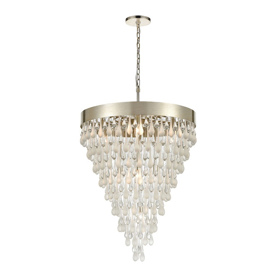 ELK Lighting Morning Frost Chandelier, Silver/Clear
