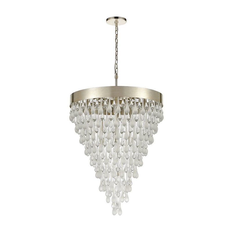 ELK Lighting Morning Frost Chandelier, Silver/Clear