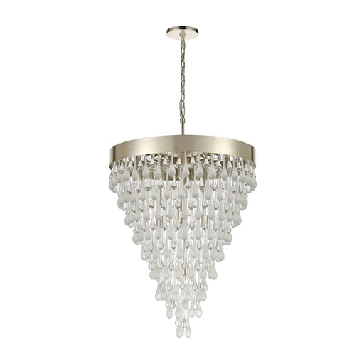 ELK Lighting Morning Frost Chandelier, Silver/Clear