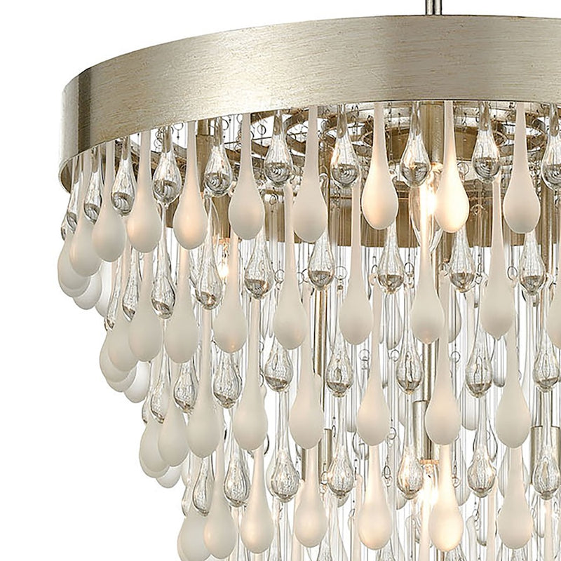 ELK Lighting Morning Frost Chandelier, Silver/Clear