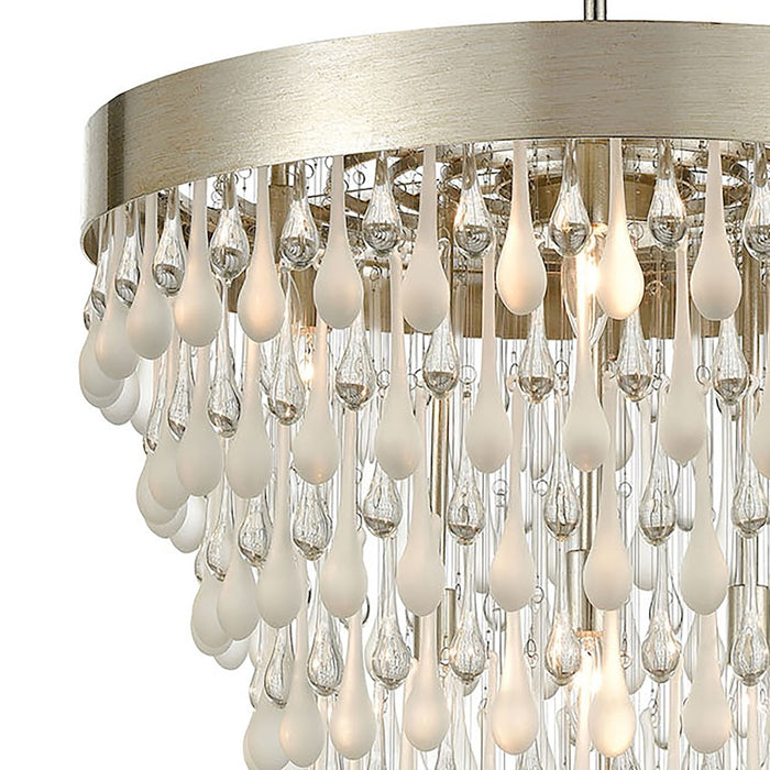ELK Lighting Morning Frost Chandelier, Silver/Clear