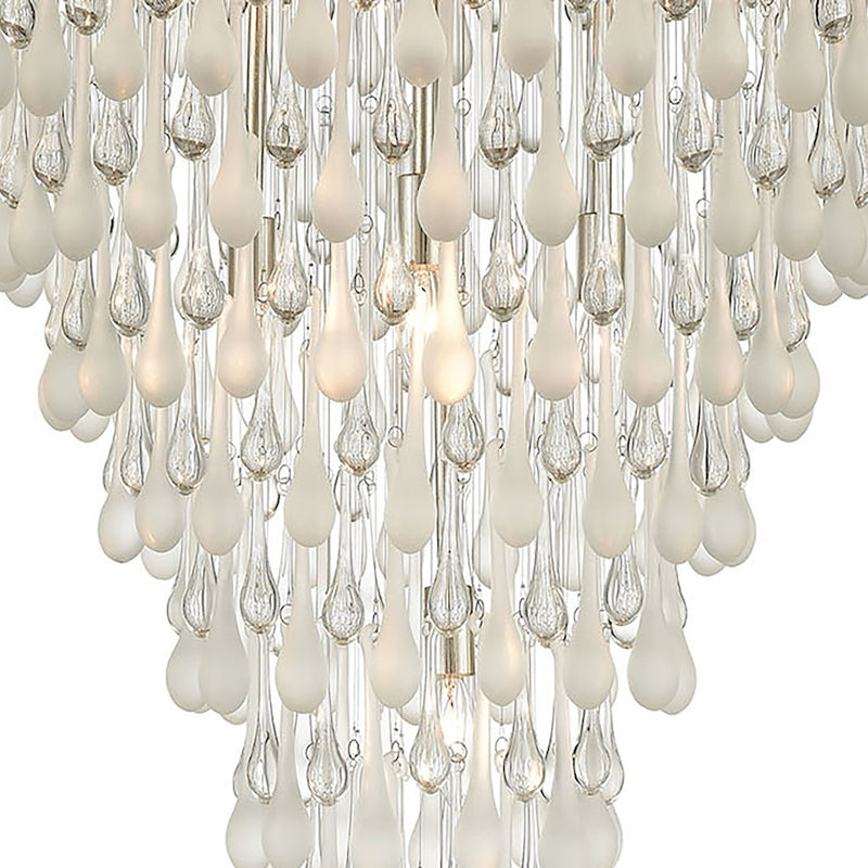 ELK Lighting Morning Frost Chandelier, Silver/Clear