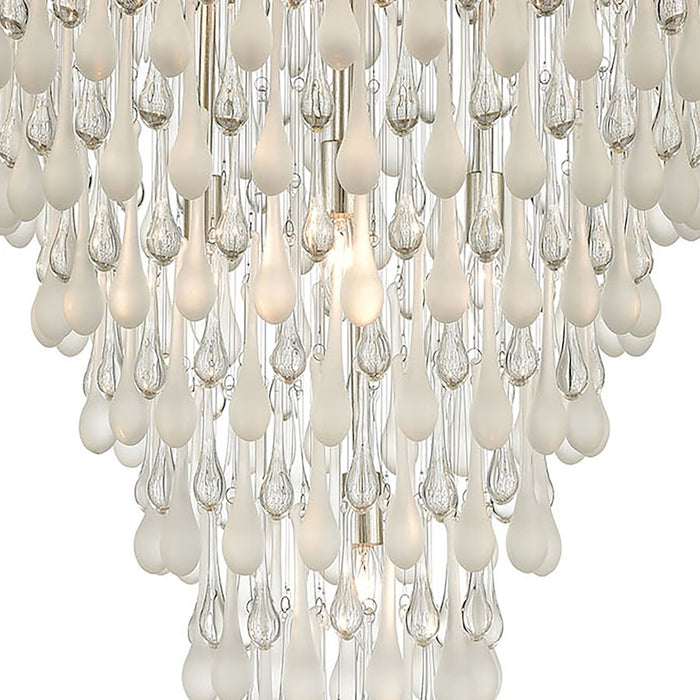 ELK Lighting Morning Frost Chandelier, Silver/Clear