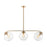ELK Lighting Collective 3-Light Island Light, Satin Brass/Clear Glass