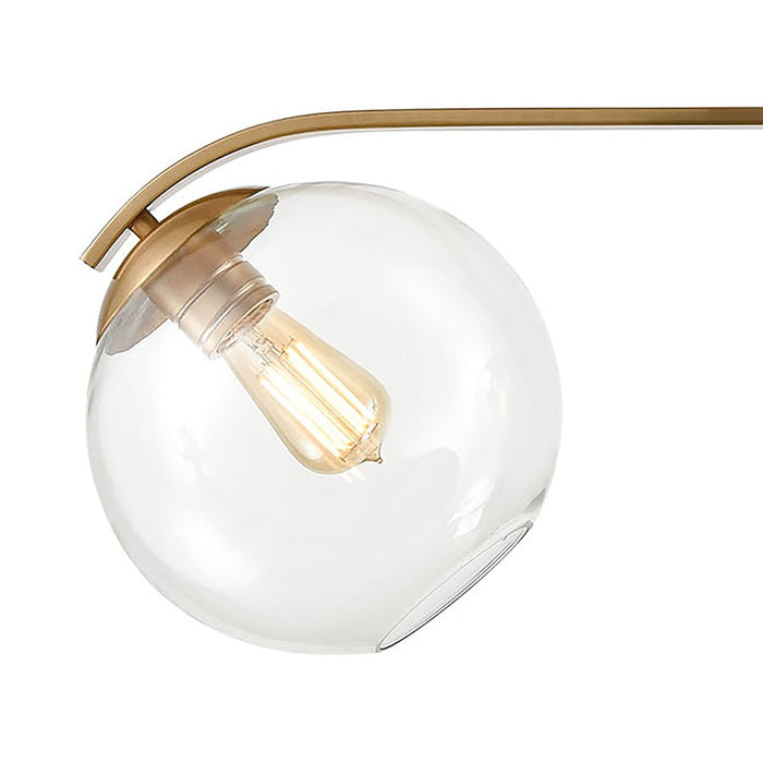 ELK Lighting Collective 3-Light Island Light, Satin Brass/Clear Glass