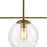 ELK Lighting Collective 3-Light Island Light, Satin Brass/Clear Glass