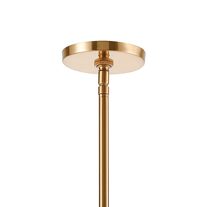 ELK Lighting Collective 3-Light Island Light, Satin Brass/Clear Glass