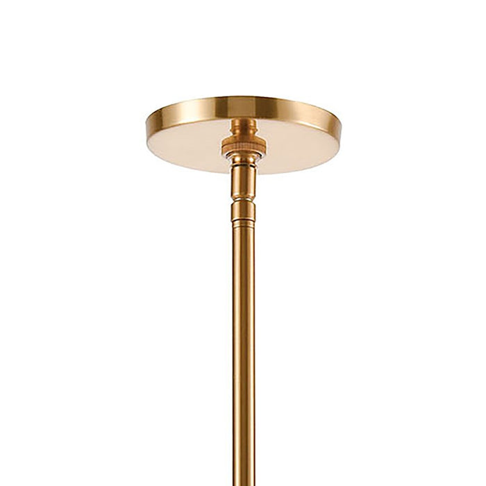 ELK Lighting Collective 3-Light Island Light, Satin Brass/Clear Glass