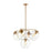ELK Lighting Collective 5-Light Chandelier, Satin Brass/Clear Glass