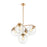 ELK Lighting Collective 5-Light Chandelier, Satin Brass/Clear Glass