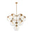 ELK Lighting Collective 10-Light Chandelier, Satin Brass/Clear Glass