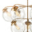 ELK Lighting Collective 10-Light Chandelier, Satin Brass/Clear Glass