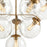 ELK Lighting Collective 10-Light Chandelier, Satin Brass/Clear Glass