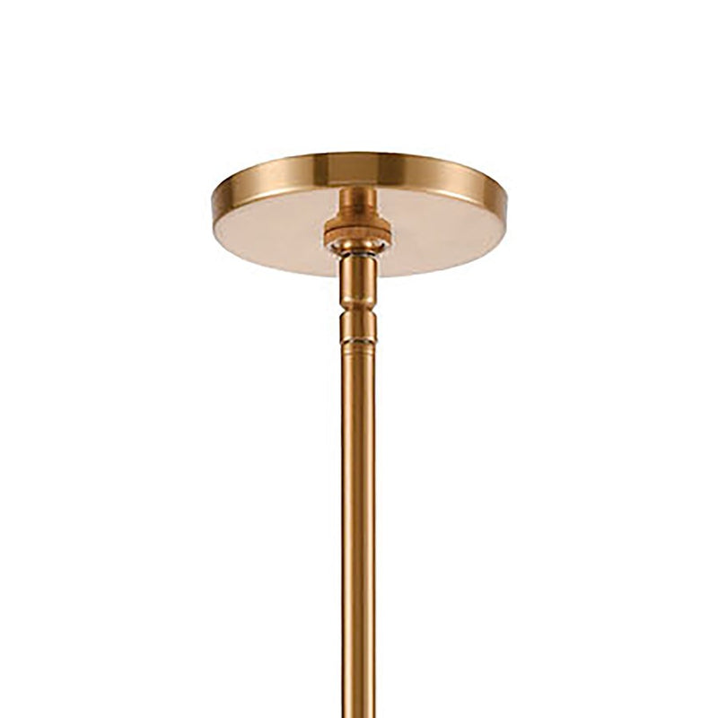 ELK Lighting Collective 10-Light Chandelier, Satin Brass/Clear Glass