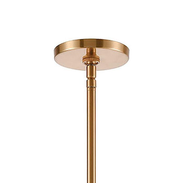 ELK Lighting Collective 10-Light Chandelier, Satin Brass/Clear Glass