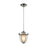 ELK Lighting Sturgis 1-Light Mini Pendant, Nickel/Frosted Blown Glass