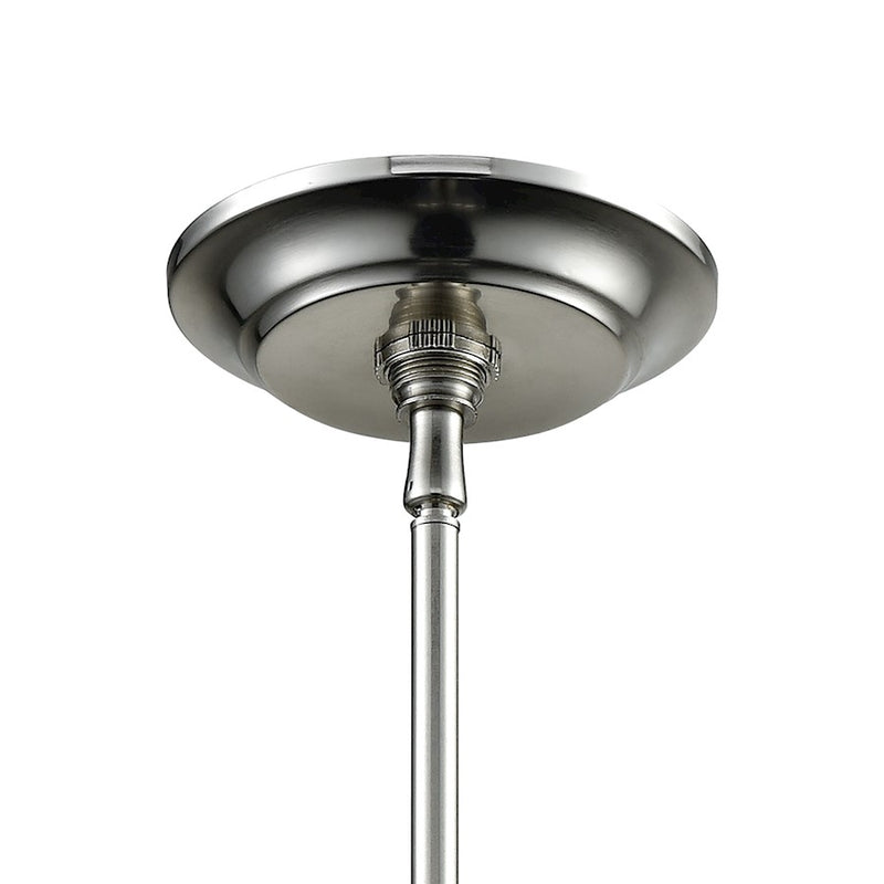 ELK Lighting Sturgis 1-Light Mini Pendant, Nickel/Frosted Blown Glass
