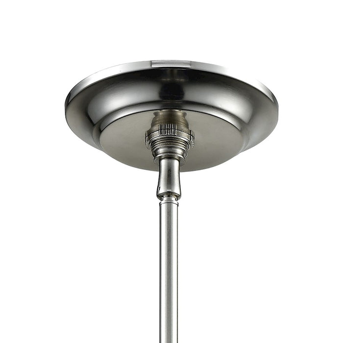 ELK Lighting Sturgis 1-Light Mini Pendant, Nickel/Frosted Blown Glass